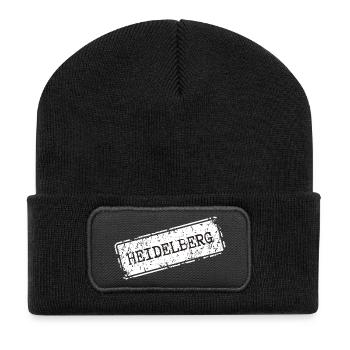 Heidelberg Cityscape Illustration - Recycled Patch Beanie - black - Front