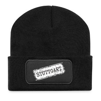 Stuttgart Urban Street Art Design - Recycled Patch Beanie - black - Front