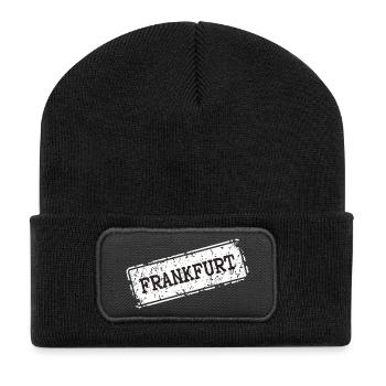 Conception du logo de la ville de Francfort - Beanie recyclé à patch - noir - Devant