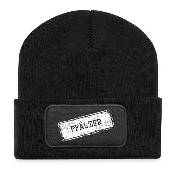 Palatinate lettering on vintage look - Recycled Patch Beanie - black - Front