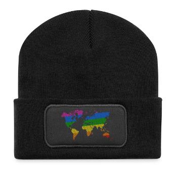 Le monde de la fierté - Beanie recyclé à patch - noir - Devant