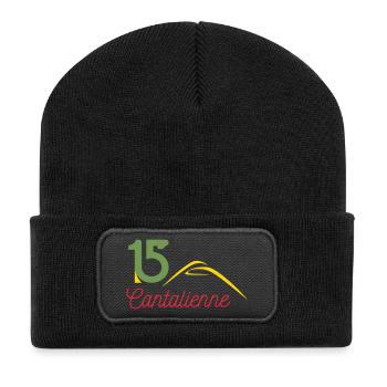 Cantal-Logo - Recycelte Patch Beanie - Schwarz - Vorne