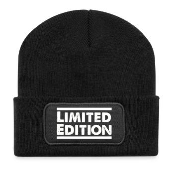 Timbre de lettrage en édition limitée - Beanie recyclé à patch - noir - Devant