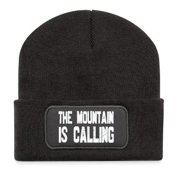 The Mountain is calling - Recycled Patch Beanie - dark grey - Front