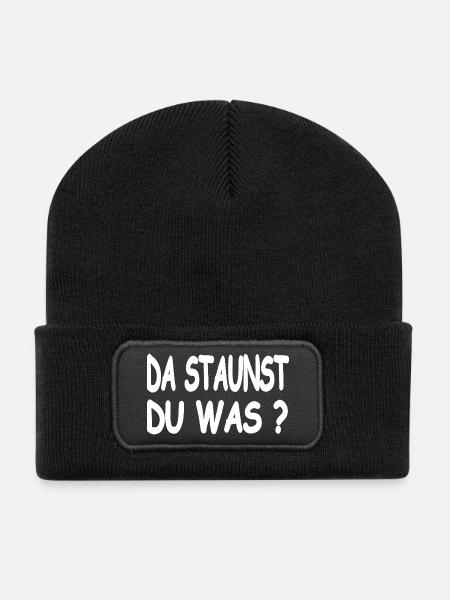 Auto - Recycelte Patch Beanie - Schwarz