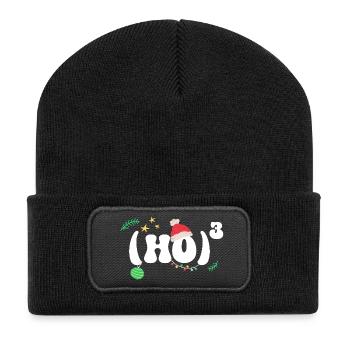 (HO)3 - Hohoho - Mathématiques de Noël - Beanie recyclé à patch - noir - Devant