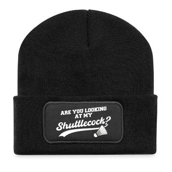 Badminton badminton badminton player - Recycled Patch Beanie - black - Front