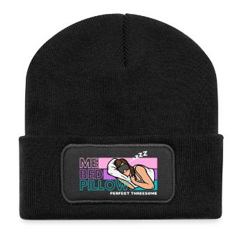 Me Bed Pillow Dream Illustration - Recycled Patch Beanie - black - Front
