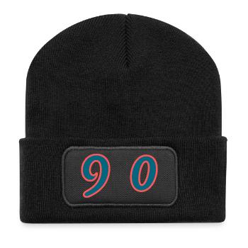 90. 90 YEARS. 90th ANNIVERSARY. 90 YEARS ANNIVERSARY. - Recycled Patch Beanie - black - Front