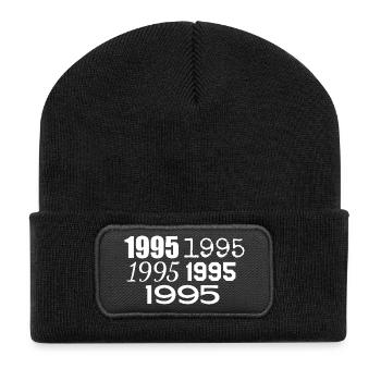 1995 - Recycelte Patch Beanie - Schwarz - Vorne