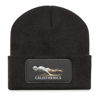 Calisthenics Planche - Greek Statue - Recycled Patch Beanie - dark grey - Front