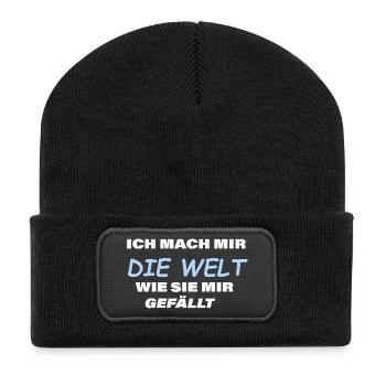 LE MONDE - COMME JE L’AIME - Beanie recyclé à patch - noir - Devant