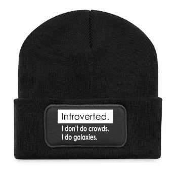 Introvert Quotes - Recycled Patch Beanie - black - Front