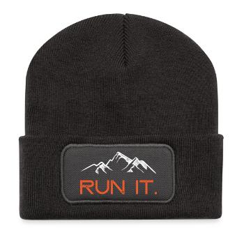 Ultra Running - Cours ! - Beanie recyclé à patch - charbon - Devant