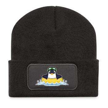 Été de la piscine Penguin - Beanie recyclé à patch - charbon - Devant