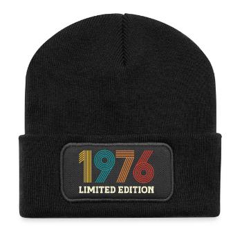 1976 édition Limitée Vintage 50 ans Anniversaire - Beanie recyclé à patch - noir - Devant