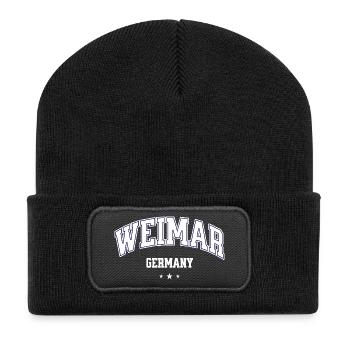 Emblème de l’Allemagne de Weimar - Beanie recyclé à patch - noir - Devant