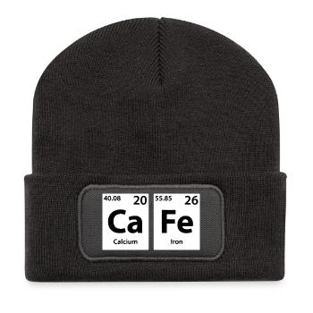 CaFe Chemistry Periodic Table - Recycled Patch Beanie - dark grey - Front