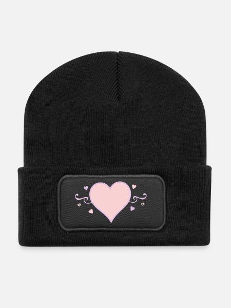 Muttertags Geschenk Mutter Muttertag Geschenkidee  - Recycelte Patch Beanie - Schwarz