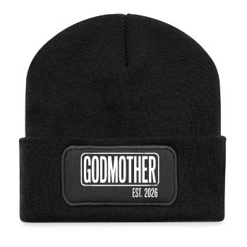 Godmother Est 2026 Graphic Tee - Recycelte Patch Beanie - Schwarz - Vorne