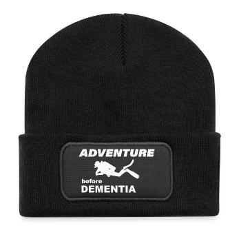 DIVING ADVENTURE - Recycelte Patch Beanie - Schwarz - Vorne