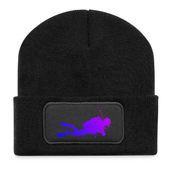 Conception de plongée à puissance - Beanie recyclé à patch - noir - Devant