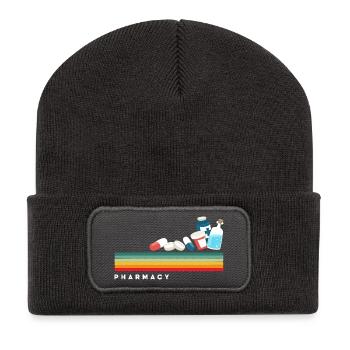 Retro-apotheker Pharmazietechniker - Recycelte Patch Beanie - Dunkelgrau - Vorne