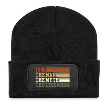 1982 The Man Myth Legend 1982 | vintage!! - Recycled Patch Beanie - black - Front
