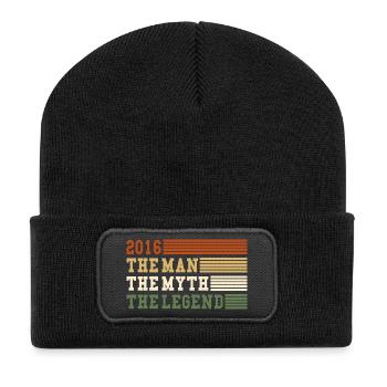 2016 The Man Myth Legend 2016 | vintage!! - Recycled Patch Beanie - black - Front