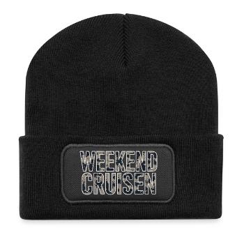 Autocollant de t-shirt de croisière du week-end pour les fans de tuning - Beanie recyclé à patch - noir - Devant