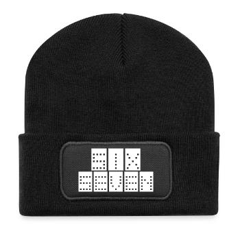 67 - Siebenundsechzig Zahl 67 Meme Sechs Sieben-Meme - Recycelte Patch Beanie - Schwarz - Vorne