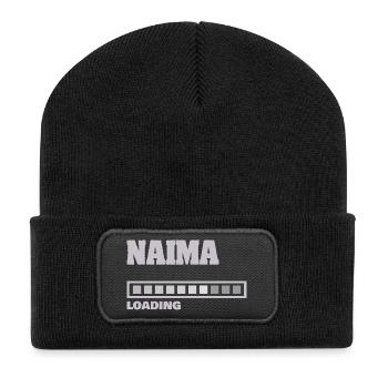 Cadeau pour Naima - Beanie recyclé à patch - noir - Devant