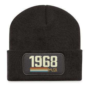 Mai 1968 - Recycelte Patch Beanie - Dunkelgrau - Vorne