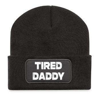 Tired Daddy - Recycelte Patch Beanie - Dunkelgrau - Vorne