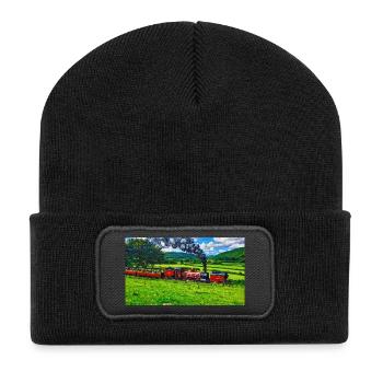 Vale of Rheidol - Recycled Patch Beanie - black - Front