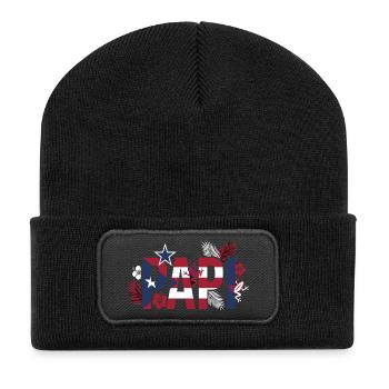 Papa drapeau Tropiques style Hawaï - Beanie recyclé à patch - noir - Devant