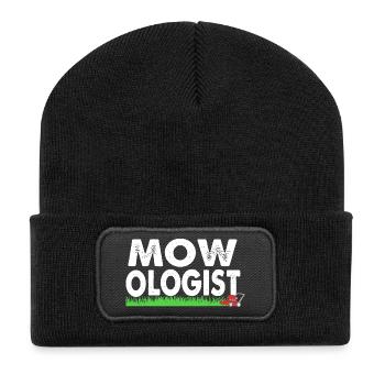 Pelouse (prairie) Tondeuse à gazon - Beanie recyclé à patch - noir - Devant
