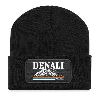 Parc national d’Alaska Denalis Rétro - Beanie recyclé à patch - noir - Devant