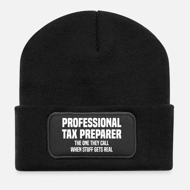 Tax Pro Hymne: Real-Deal-Vorbereitung - Recycelte Patch Beanie - Schwarz
