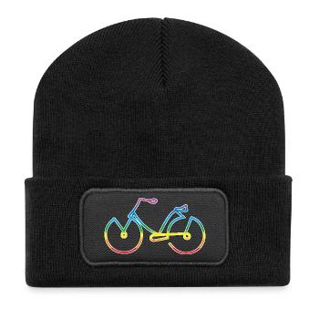 bike - Recycled Patch Beanie - black - Front