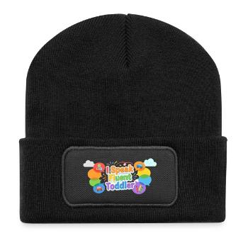 I Speak Fluent Toddler - Recycled Patch Beanie - black - Front