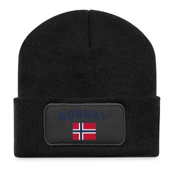 Norwegen - Recycelte Patch Beanie - Schwarz - Vorne