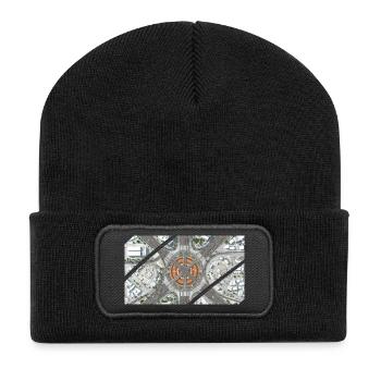 Mosaïque du rond-point urbain - Beanie recyclé à patch - noir - Devant