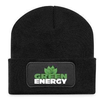 Énergie verte - Avenir durable - Beanie recyclé à patch - noir - Devant