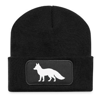 fuchs_silhouette_tier- - Beanie recyclé à patch - noir - Devant