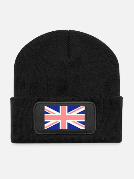 UK - Recycled Patch Beanie - black