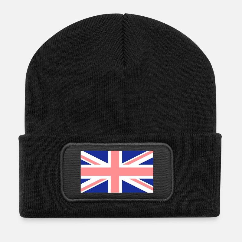 UK - Recycled Patch Beanie - black