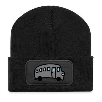 Bus 3 - Recycelte Patch Beanie - Schwarz - Vorne