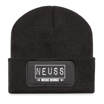 NEUSS MEINE HEIMAT - Recycelte Patch Beanie - Dunkelgrau - Vorne