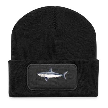 Requin-taupe - taupe commun Réquin shark- taupe - Beanie recyclé à patch - noir - Devant